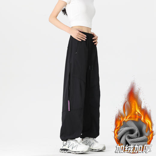 【99秒杀男女同款】LUCKY DEER幸运鹿情侣款防泼水时尚潮流户外加绒登山裤 商品图4