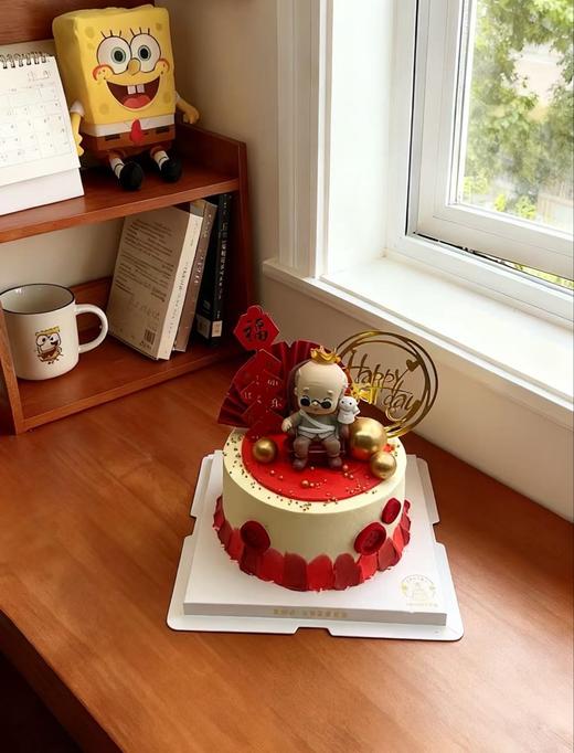 【优品系列】---【福气爷爷】祝寿蛋糕（182） 商品图2