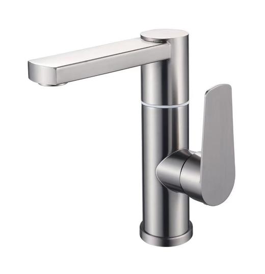 6360咕噜不锈钢七字面盆龙头 枪灰 商品图1