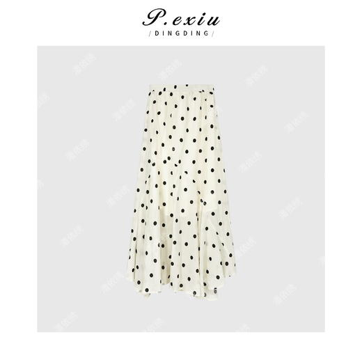 04-1潘依绣丁丁宠粉法式复古波点设计感A字气质半身裙 WH00176 商品图2