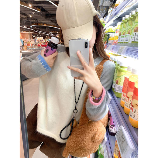 <曾小咸推荐>2.6现货秒杀 ！微信超特价！韩系撞色插肩针织衫 日常189.99 立减100 秒杀89.99！！ 商品图4