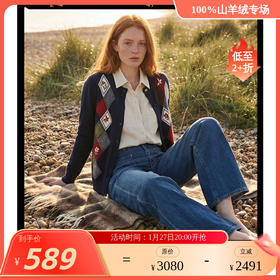 KINGDEER/KD 秋冬新款女式长袖羊绒衫L805803鹿王