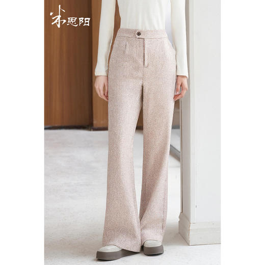 剩S/M/L/XL/XXL 厚实挺括的质感 柔软亲肤的触感 米思阳2025秋冬新款通勤OL羊毛修身西裤5535 商品图0