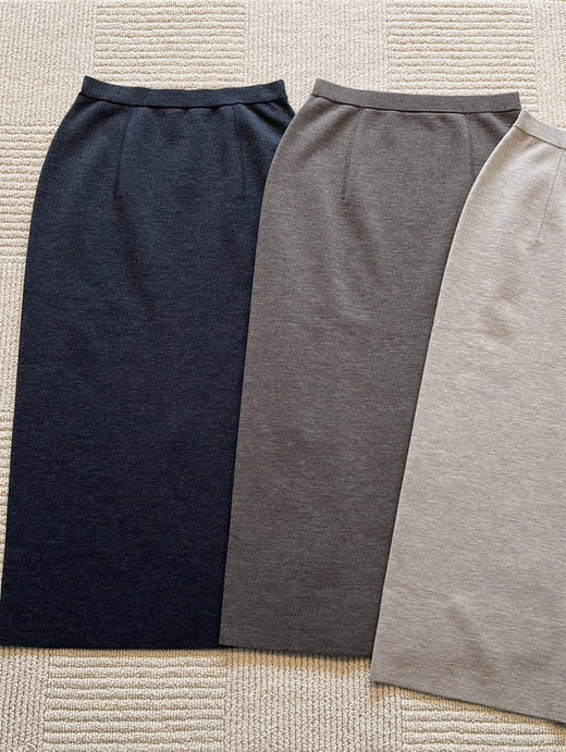 128-2 渠道圆正 松弛优雅高级 小禾女士羊毛半身裙 商品图8