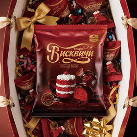 脆脆斯基牌红丝绒蛋糕巧克力味夹心糖果