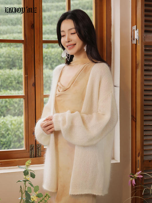 【门店同款】ENJOY春季“柔光芳序”鸢尾紫飘带连衣裙 169099851 商品图4