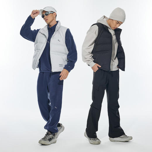 OMG运动 【90鸭绒】外穿冬季保暖羽绒马甲男立领加厚羽绒服户外 商品图4