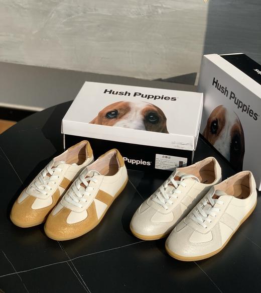 点此购买 Hush puppies暇步士女士复古德训鞋小白鞋女休闲鞋 dx 340396 商品图0