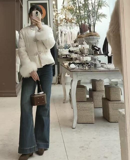 【门店同款】ENJOY冬季“暖冬雅致”素雪听禅中式羽绒外套 168045165 商品图1