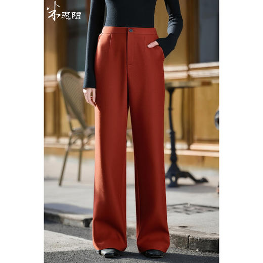 米思阳2025秋冬 通勤OL显白修身显瘦锈红色西装外套+修身马甲+高腰西裤（单拍）三件套5974/5975/5976 商品图2