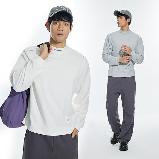 OMG运动 【小高领绒衫】冬季印花加绒长袖t恤内搭打底衫加绒加厚 商品图3