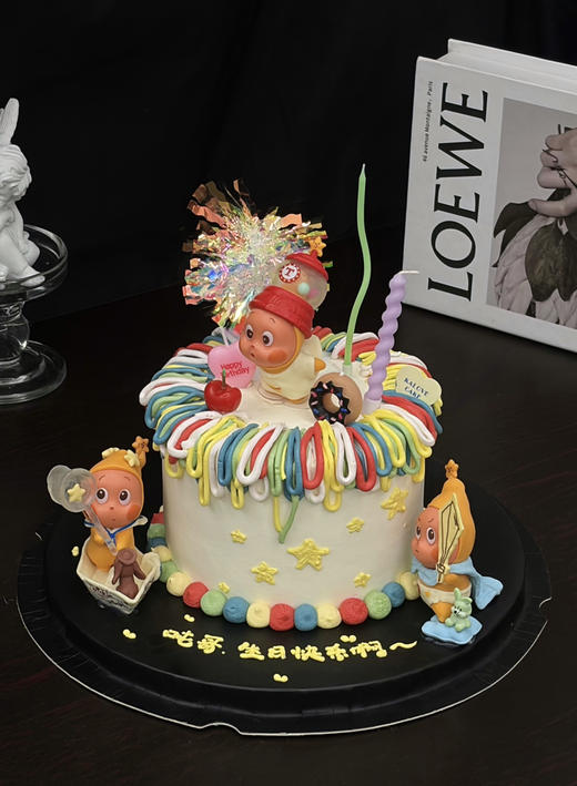 可爱星星人女孩男孩周岁蛋糕（摆件随机 商品图1