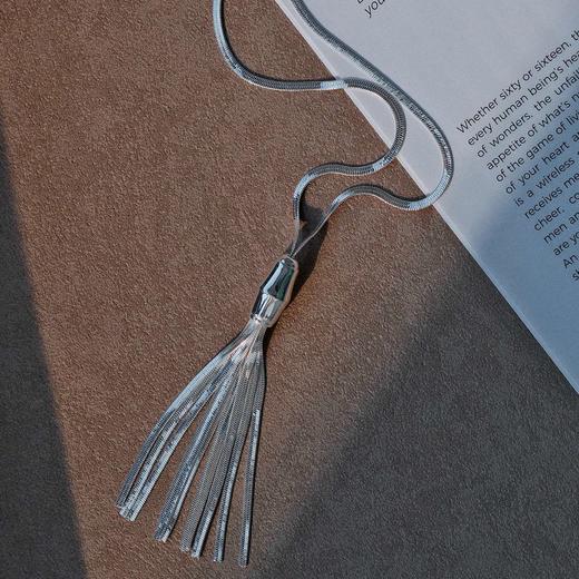 【N24038-s】alodia.co 冰瀑银河流苏毛衣链长项链 老钱风贵气清冷高级感长期主义百搭RJ136 商品图6