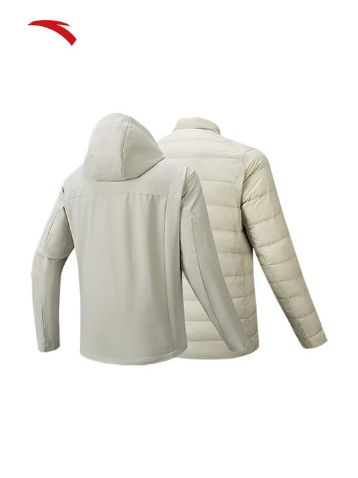 安踏男冲锋衣两件套羽绒内胆可拆卸保暖梭织上衣152547628 商品图1