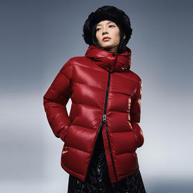 新年红色波司登泡芙700+鹅绒羽绒服女2025冬新款科技蓄热保暖短款