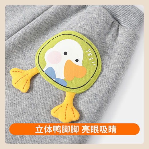 【加绒】【80-130】【可可鸭】儿童冬款保暖加绒卫裤 商品图6