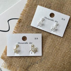 简约百搭星星闪钻耳饰耳夹-纪念日百货门店同款169246145