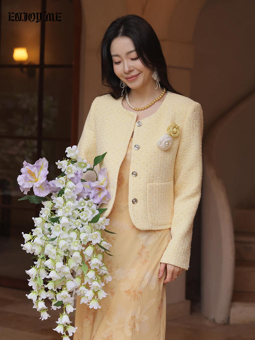 【门店同款】ENJOY春季“柔光芳序”绮丽繁花连衣裙 169099675 商品图5