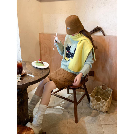 <曾小咸推荐> 2.5 现货秒杀 ！微信超特价！韩系小猫刺绣毛衣 日常209.99 立减120 秒杀89.99！！ 商品图3