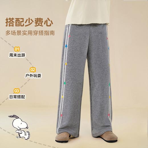 【130-165】【加绒】【史努比】冬季女童银狐绒保暖卫裤 商品图2