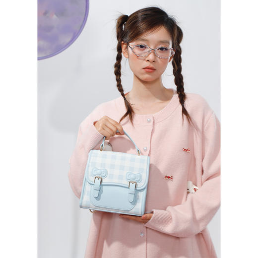 格纹元素质感时装包包双肩包-纪念日百货门店同款169259165 商品图3