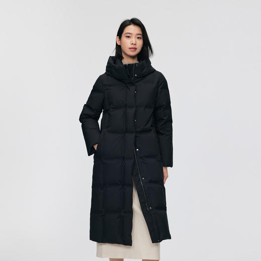 【升级款】波司登冬季羽绒服女新款经典商务长款连帽鹅绒服保暖 商品图0