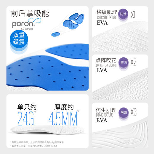 小李子李质造足球训练稳定支撑透气散热篮球跑步运动缓震鞋垫男 商品图2