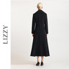 LIZZY 秋冬欧式复古手工盘花大翻领配可脱卸胸针绵羊毛长款大衣外套6372 商品缩略图3