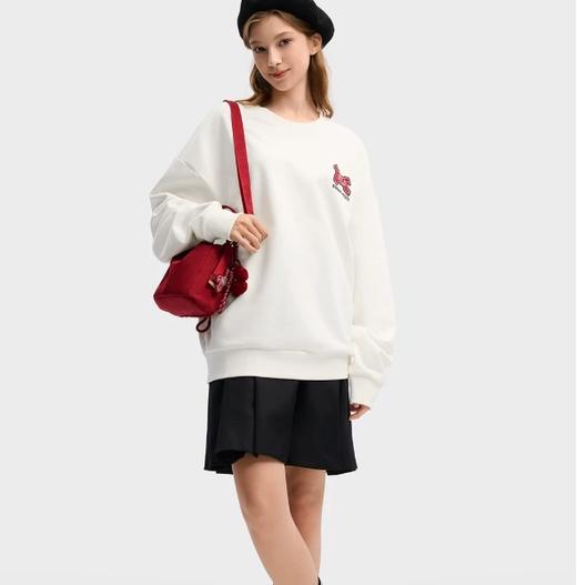 跨年售后 斐乐男女情侣款圆领套头卫衣 ggd 340406 商品图8