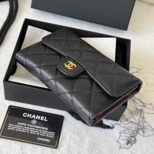 香奈儿  三折钱包  进口鱼子酱球纹牛皮（LZ） 商品图2