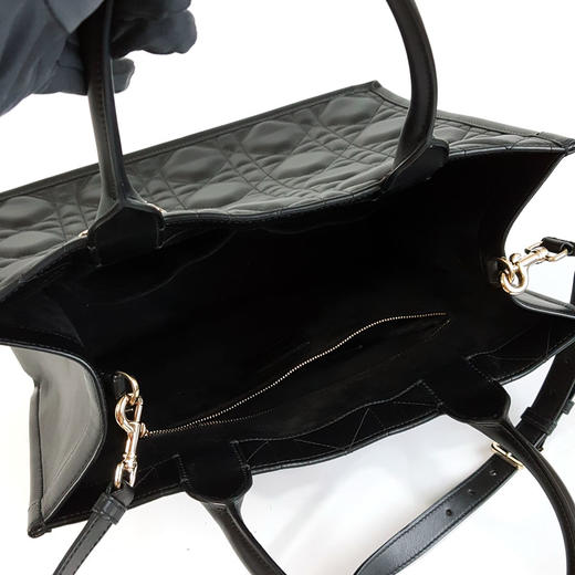 【95新】Dior迪奥Book Tote 手袋M1324OWHP_M900中号黑色全皮Book Tote五格托特包手提单肩包女士260126NJS30 商品图8