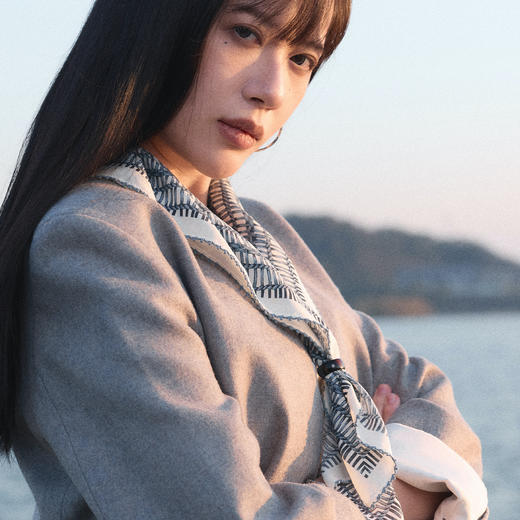 【G24005】alodia.co 桑蚕丝真丝羊毛丝巾方巾 法式复古老钱风高级感RJ136 商品图13