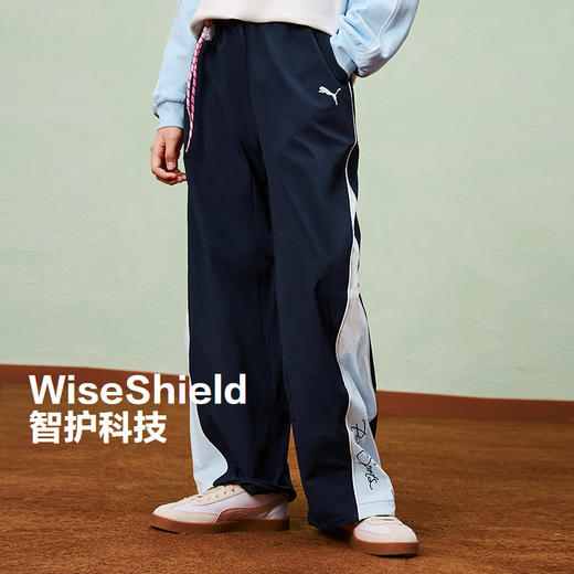 PUMA彪马童装2026春季新款儿童长裤女童弯刀裤时髦撞色 商品图0