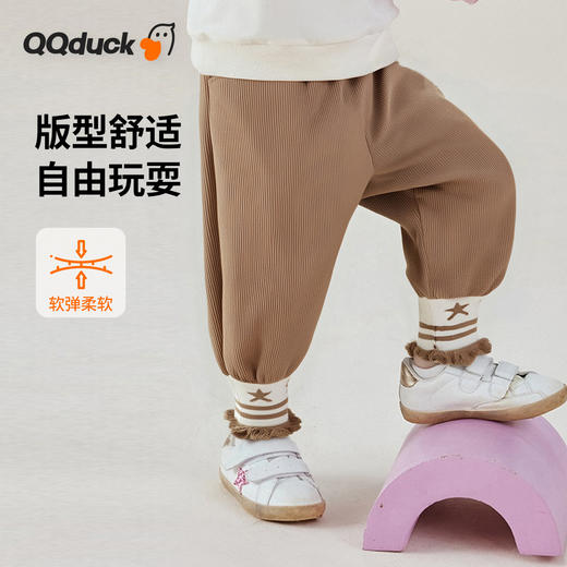 【加绒】【80-130】【可可鸭】女童冬款保暖加绒裤子 商品图3