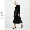 LIZZY 秋冬欧式手工盘花胸针侧开叉撞色扣绵羊毛长款大衣外套6364 商品缩略图1