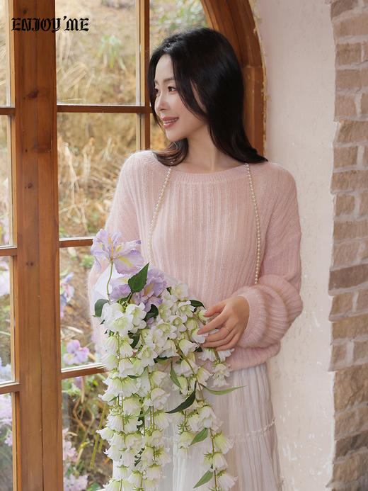 【门店同款】ENJOY春季“柔光芳序”糖果色软糯毛衣 169099747 商品图3