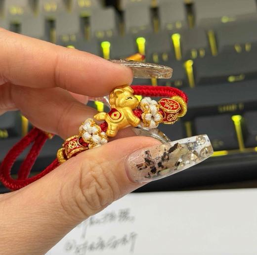 六鑫珠宝 2026国潮暴富發财赚赚马手工编绳手串 商品图2