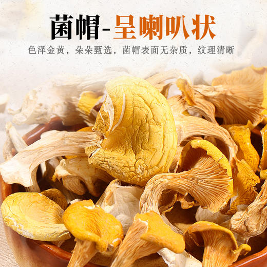 在菌屋 云南头茬鸡油菌干货70g*2袋 干净无沙 菌味十足 煲汤搭档 商品图4