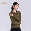 乔万尼冬新品复古翻领斜门襟设计细密羊毛针织打底衫ED4M809 商品缩略图5