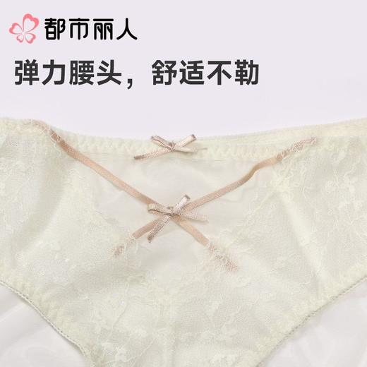 都市丽人内裤女士内裤蕾丝内裤蕾丝网布三角内裤LPC1C5 商品图7