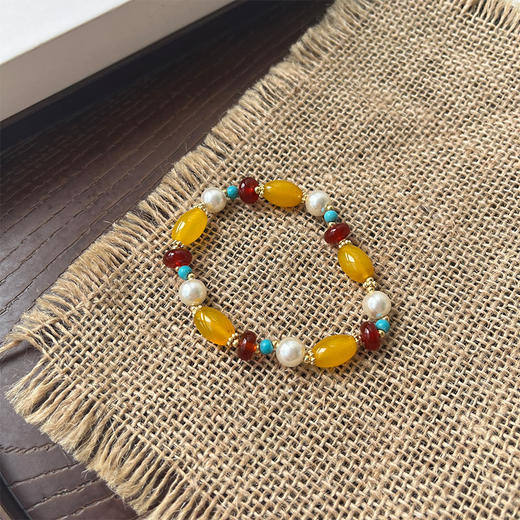 日常通勤百搭黄玛瑙串珠手串-纪念日百货门店同款169150637 商品图4
