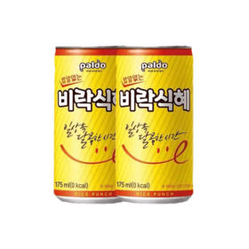 八道 比乐米汤饮料罐(无米粒)175ml*2 팔도 비락식혜캔175ml*2