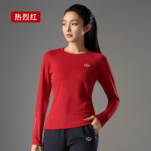 跑步长袖加厚呼吸方格圆领运动 商品图3