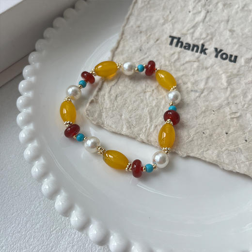 日常通勤百搭黄玛瑙串珠手串-纪念日百货门店同款169150637 商品图0