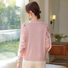 【妈妈春装新款】气质翻领纱袖针织衫 洋气春夏季T恤打底上衣 中老年女装  商品缩略图3