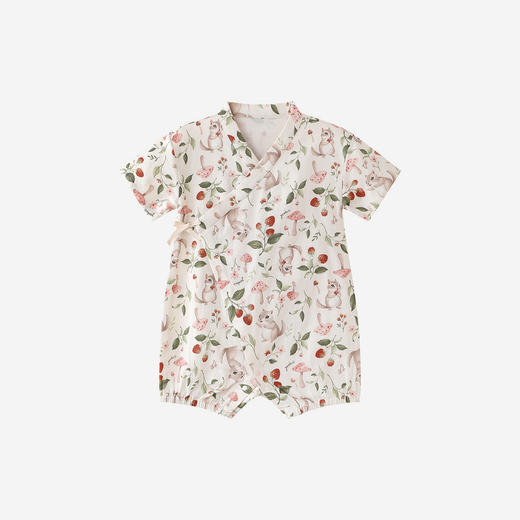 【小风竹系列】英氏婴儿衣服夏季透气纱布薄款短袖新生宝宝连体衣哈衣新款 商品图4