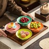 【菊瓣高脚盘】中式复古陶瓷茶点盘高脚水果盘创意零食糕点盘家用茶几干果盘摆台 商品缩略图0