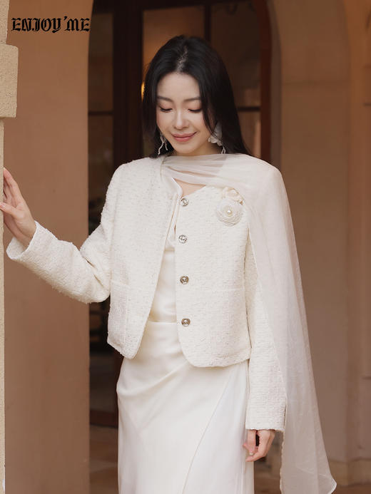 【门店同款】ENJOY春季“柔光芳序”缪斯飘带连衣裙 169099923 商品图11