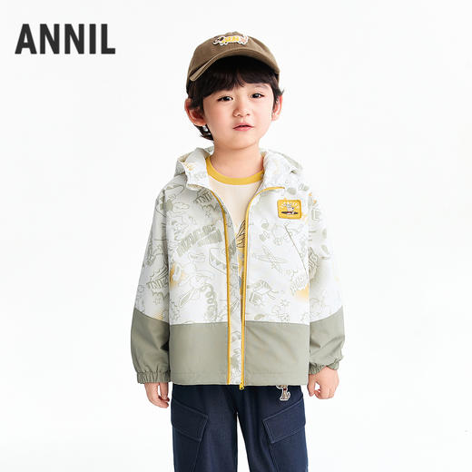 【实体店同款】男童连帽梭织外套春季新款安奈儿童装XB615092 商品图0