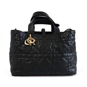 【95新】Dior迪奥Toujours手袋中号黑金Toujours土著托特包手提包女士260126NJS28